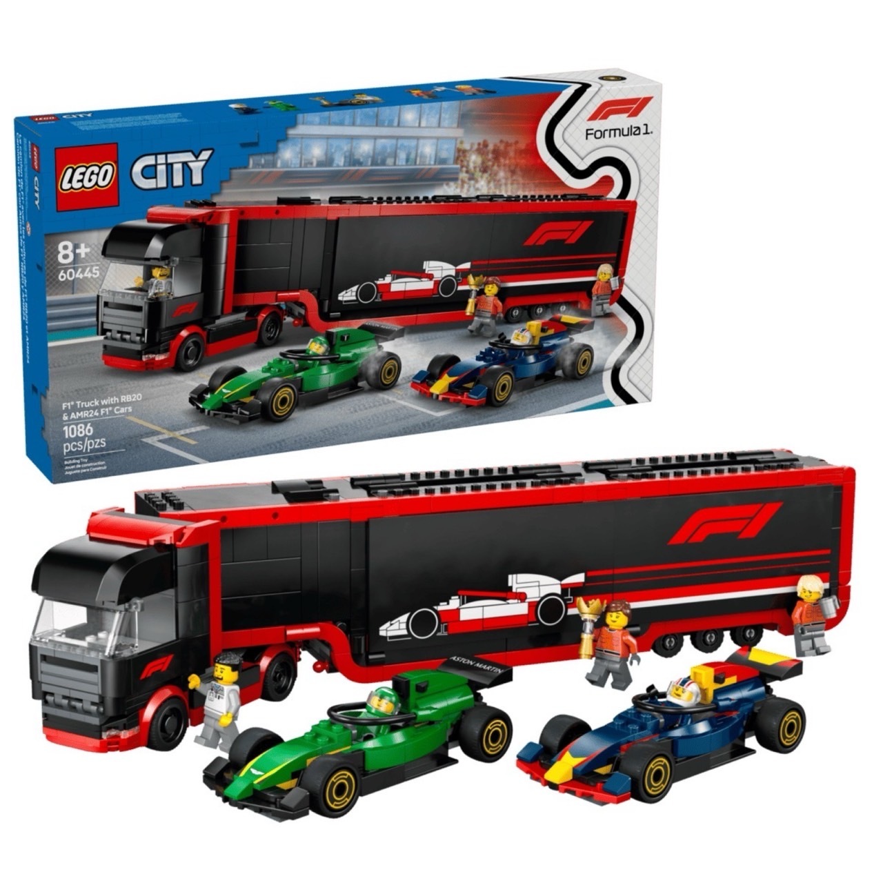 LEGO 60445 F1 卡車和 RB20 & AMR24 F1 汽車 F1® Truck with RB20 & AMR24 F1® Cars