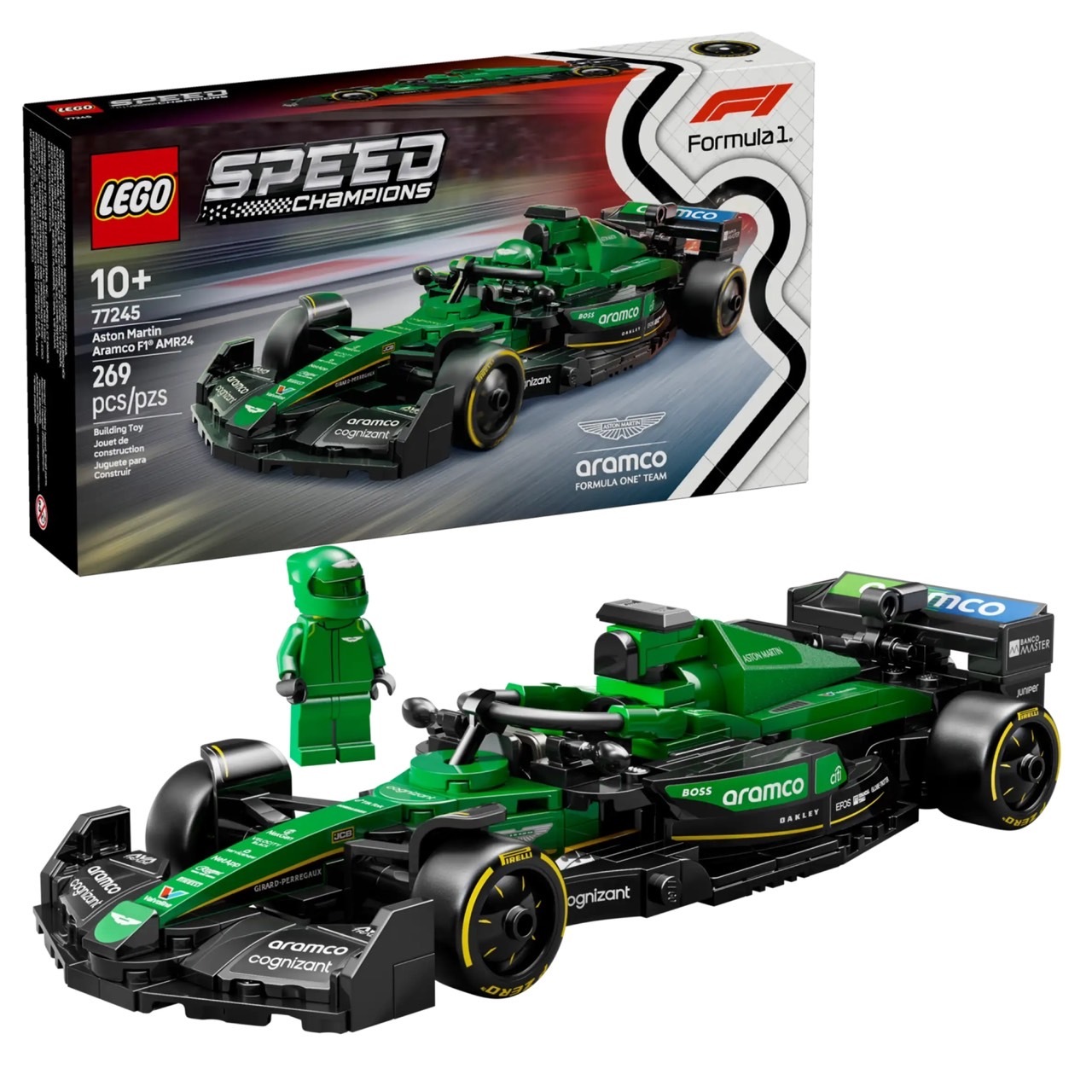 奧斯頓 馬丁 Aramco F1® AMR24 Race Car 樂高® 極速賽車
